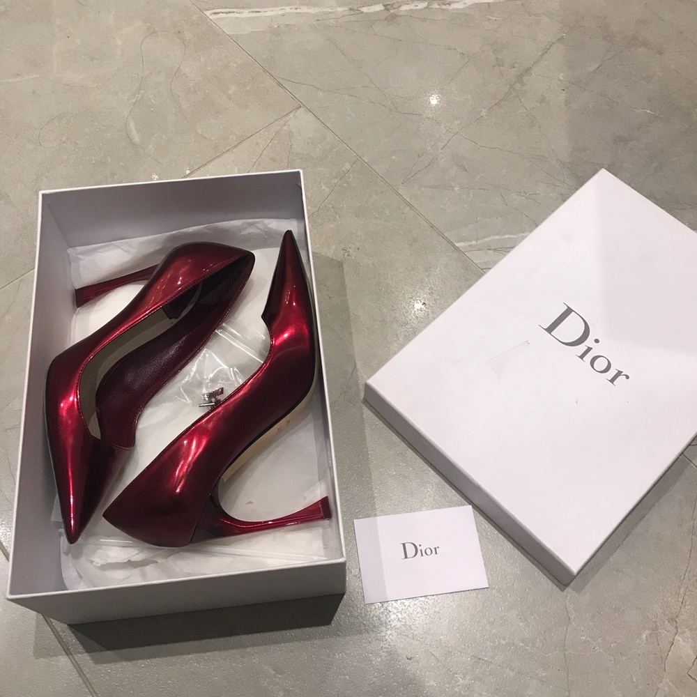 Authentic Dior Ruby Red Pumps
